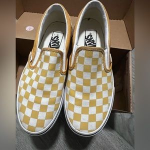 Yellow Checkered Vans